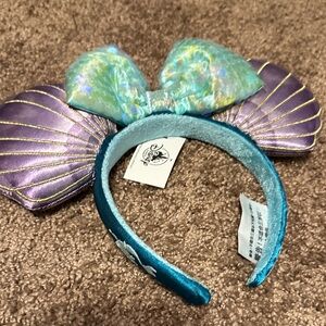 Disneys the little mermaid Minnie Mouse ears NWT